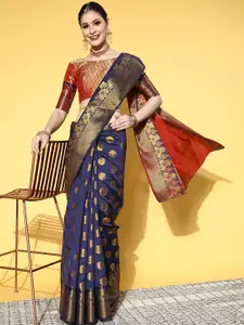 Saree mall Ethnic Motifs Saree With Woven Design Border