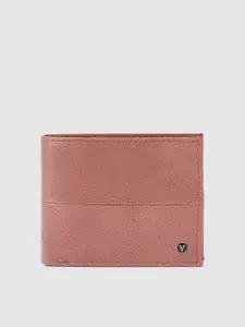 Van Heusen Men Pink Leather Two Fold Wallet