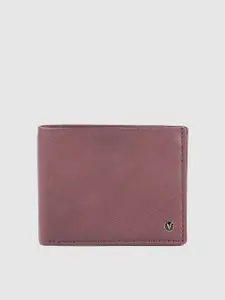 Van Heusen Men Tan Brown Leather Two Fold Wallet