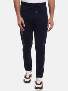 V-Mart Men Navy Blue Solid Cotton Track Pant