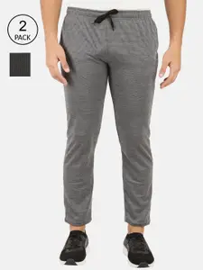 V-Mart Pack of 2 Men Self Design Track Pants