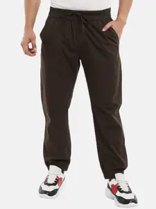 V-Mart Men Olive Green Cotton Single Track Pants