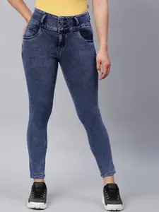 High Star Women Blue Slim Fit High-Rise Stretchable Jeans