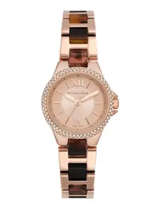 Michael Kors Women Rose Gold-Toned Dial & Multicoloured Straps Analogue Watch MK6866
