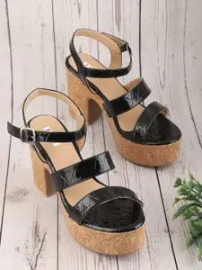 ELLE Black Block with Buckles