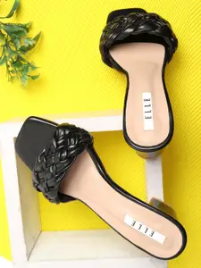 ELLE Women Black Block Heels
