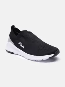 FILA Men Black Running PU Non-Marking Shoes