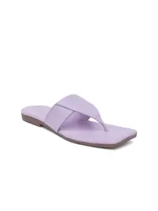 SHUZ TOUCH Women Purple Open Toe Flats