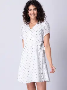 FabAlley White Georgette Dress