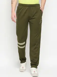 Black Panther Men Olive Green Solid Track Pants