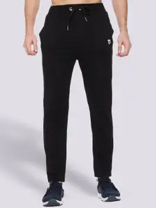 Mark Leute Men Black Striped Cotton Track Pants