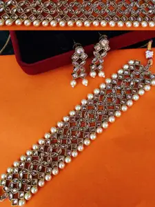 Binnis wardrobe gold plated choker necklace set