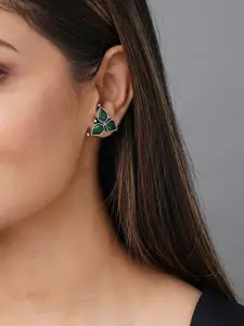 Binnis Wardrobe Green Contemporary Studs Earrings