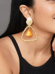 Binnis Wardrobe Orange Contemporary Drop Earrings