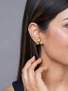 Binnis Wardrobe Yellow Contemporary Studs Earrings