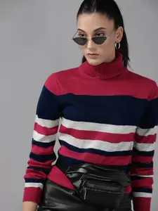 The Roadster Lifestyle Co. Women Striped Pullover