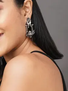 Binnis Wardrobe Silver-Toned Drop Earrings