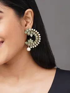 Binnis Wardrobe Green Contemporary Studs Earrings