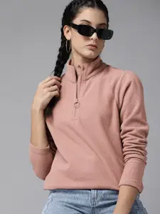 Roadster Women Rose Fleece Sweatshirt