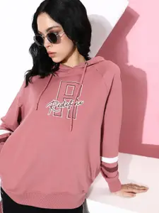 The Roadster Lifestyle Co. Women Printed Hooded Sweatshirt