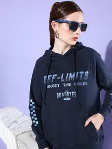 The Roadster Life Co. Typography Printed Hello Monsoon-Hyper Graphics Hooded Sweatshirt