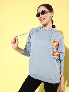 The Roadster Lifestyle Co. Printed Hooded Sweatshirt