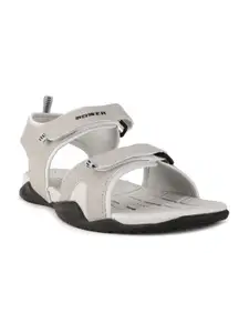 Power Men Grey Solid Sports Sandals