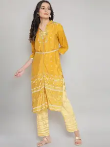 AURELIA Women Mustard Yellow Dyed Kurta