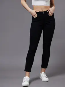 Miss Chase Women Black Skinny Fit Mid-Rise Stretchable Jeans