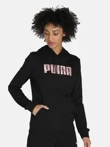 Puma Regular Fit Printed Cotton Hooded Sweatshirt