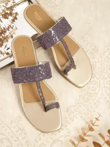 Anouk Women Woven Design One Toe Flats