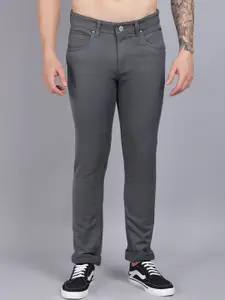 Cantabil Men Grey Slim Fit Chinos Trousers