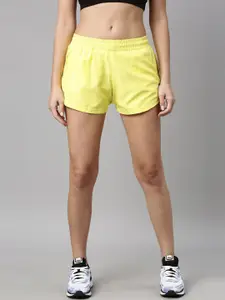 FILA Women Yellow Training or Gym Sports Shorts