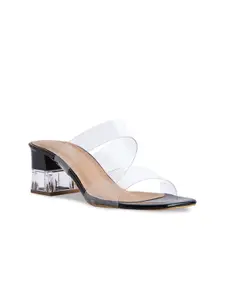 ERIDANI Transparent Block Sandals