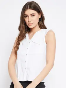 Imfashini White Shirt Style Top