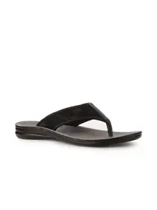 Bata Men Black PU Comfort Sandals
