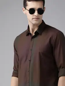 Arrow Sport Men Multicoloured Slim Fit Self-Checked Pure Cotton Casual Shirt