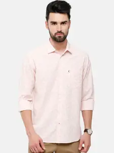 CAVALLO by Linen Club Men Pink Floral Printed Linen Cotton Casual Shirt