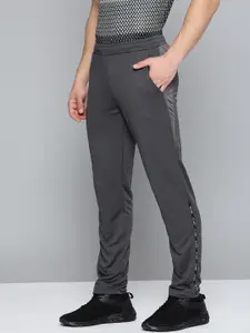 Alcis Men Charcoal Grey Solid Track Pants