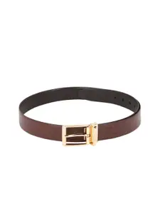 Allen Solly Men Brown Textured Leather Formal Belt