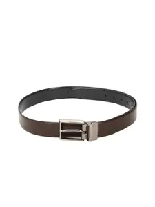 Peter England Men Black & Brown Reversible Leather Formal Belt