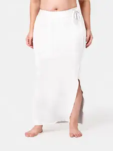 Dermawear Women White Solid Saree Shapewear