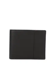Allen Solly Men Black Leather Two Fold Wallet