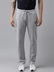 Van Heusen Sport Men Grey Solid Pure Cotton Track Pant