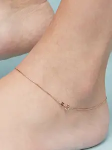 Zavya Rose Gold-Plated 925 Sterling Silver Anklet