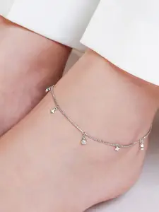 Zavya Women Star 925 Sterling Silver Charm Anklet