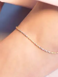 Zavya Women Gold-Plated 925 Sterling Silver Anklets