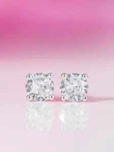 Zavya Solitaire 925 Sterling Silver Studs Earrings