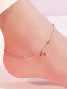 Zavya 925 Sterling Silver Rose-Gold Plated Anklet