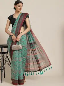 Silk Land Kalamkari Cotton Blend Digital Print Saree